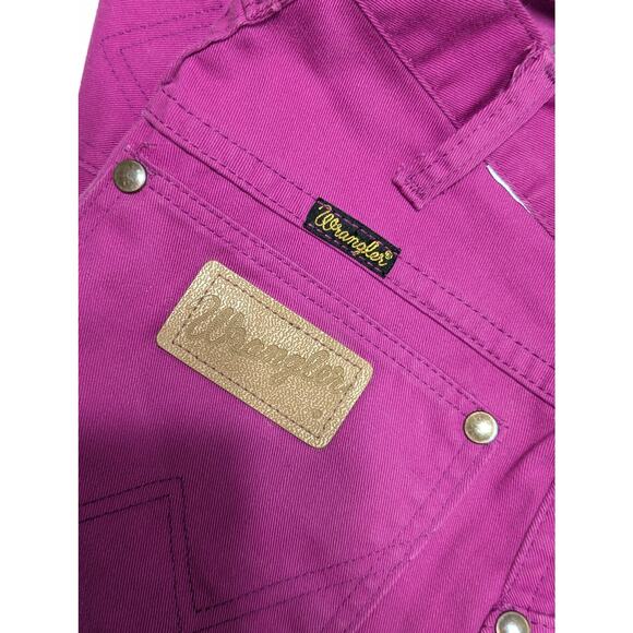 Vintage Wrangler Magenta Cowgirl Jeans High Rise Womens 27 Long Tall Pink Purple - Picture 4 of 9